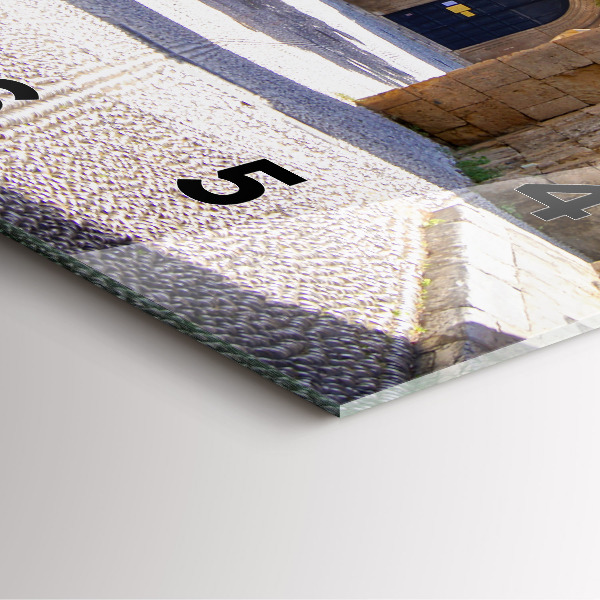 Square wall clock Picturesque street of Rhodes