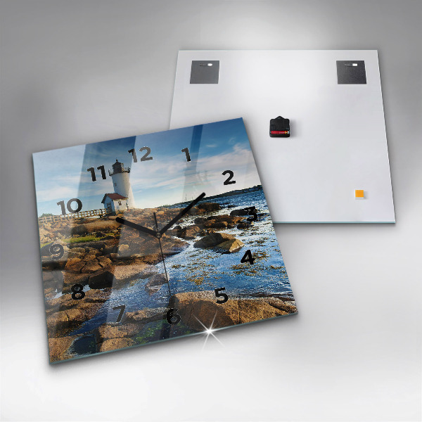 Square wall clock Annisquam Lighthouse