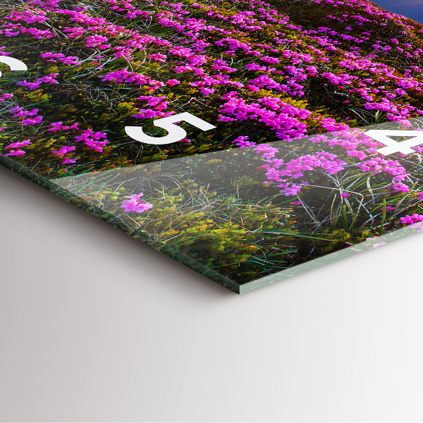 Square wall clock Sunrise and flowers