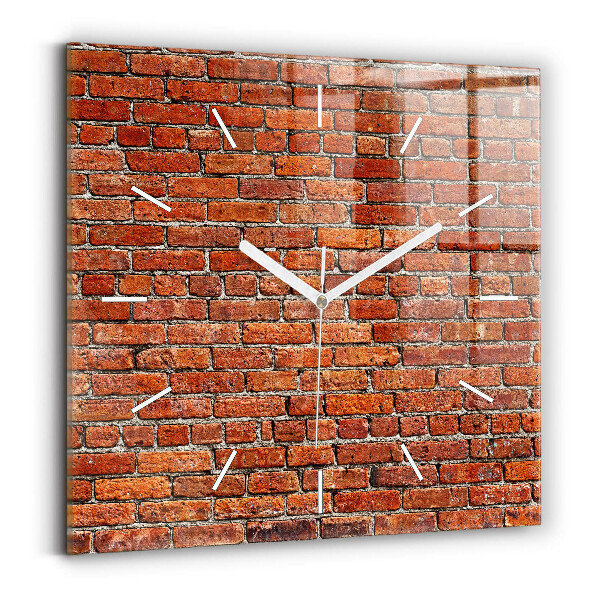 Square wall clock Old brick wall