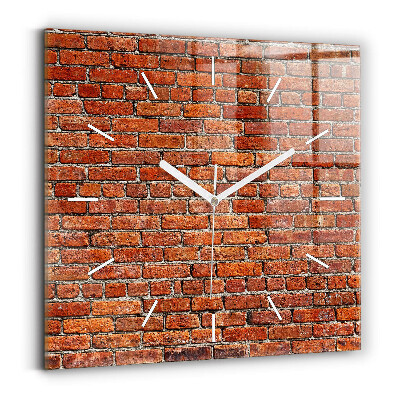 Square wall clock Old brick wall