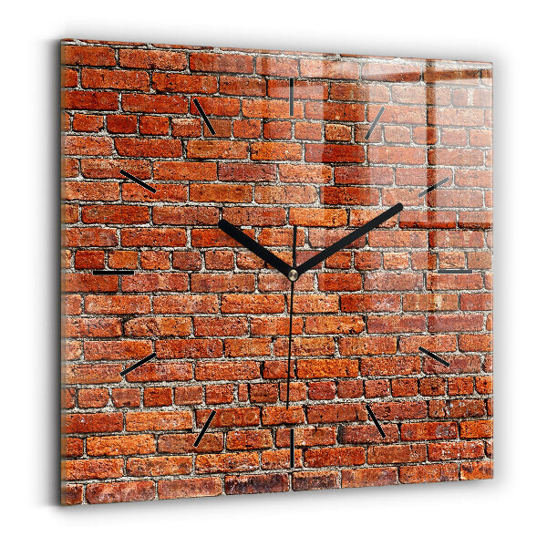 Square wall clock Old brick wall