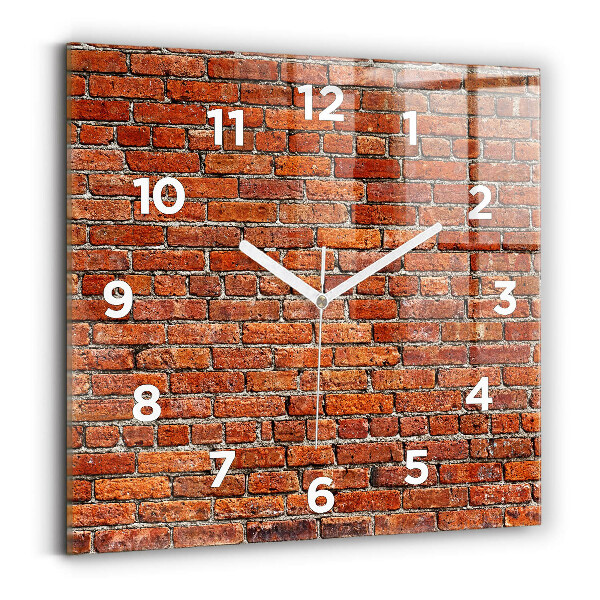 Square wall clock Old brick wall