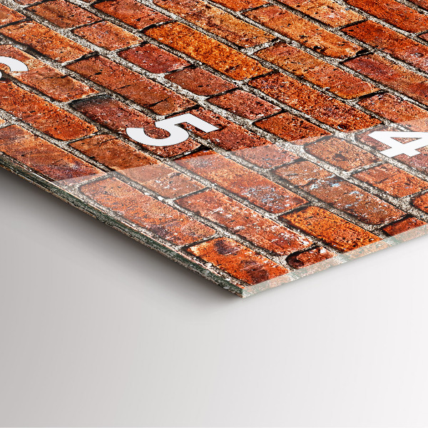 Square wall clock Old brick wall