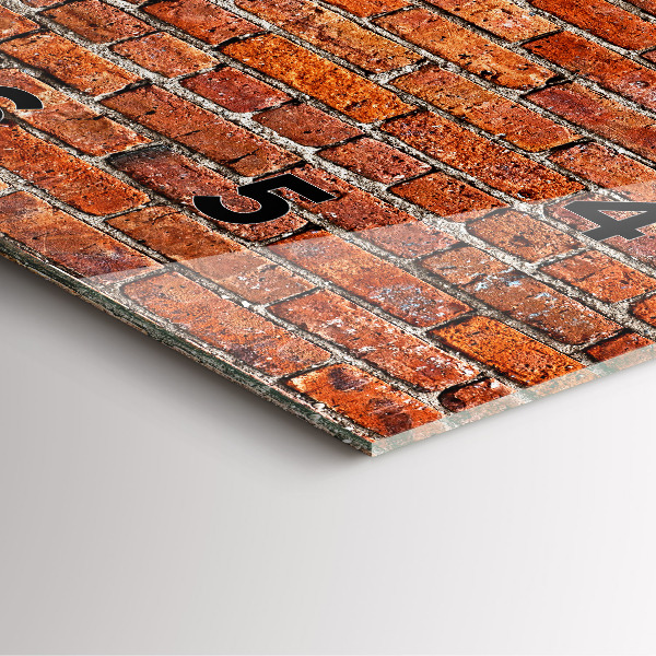 Square wall clock Old brick wall