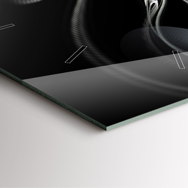 Square wall clock Abstract smoke