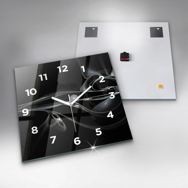Square wall clock Abstract smoke