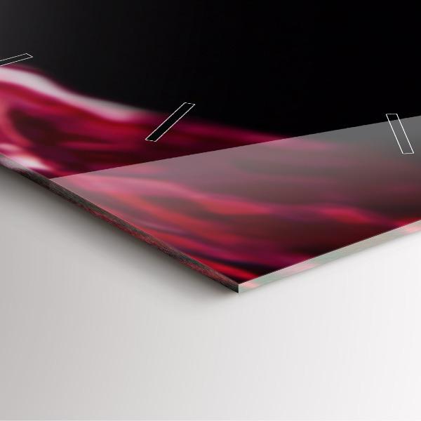 Square wall clock Red wine