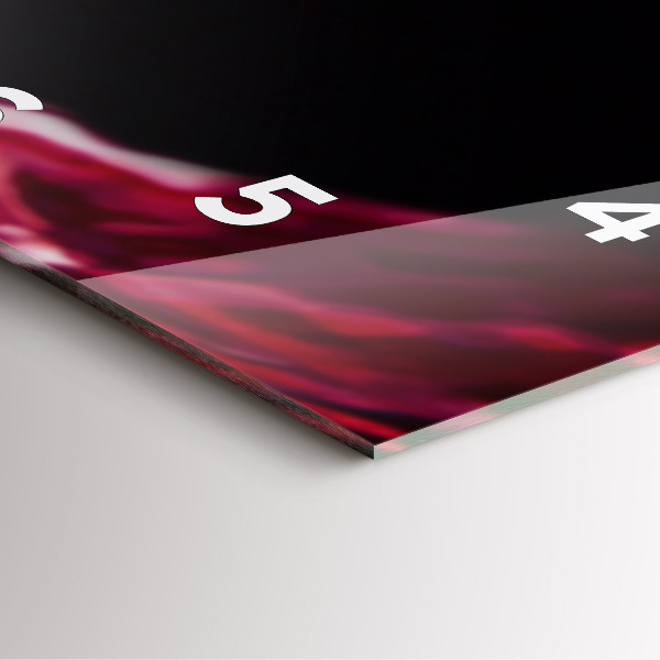 Square wall clock Red wine