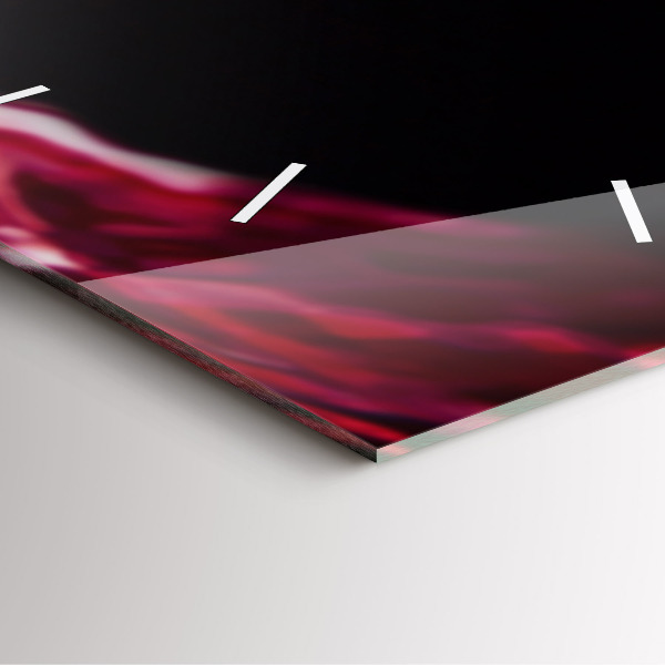 Square wall clock Red wine