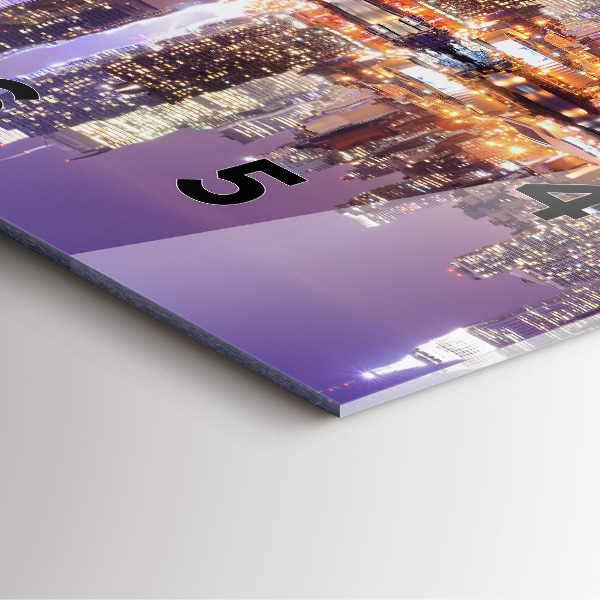 Square wall clock New York City at Night