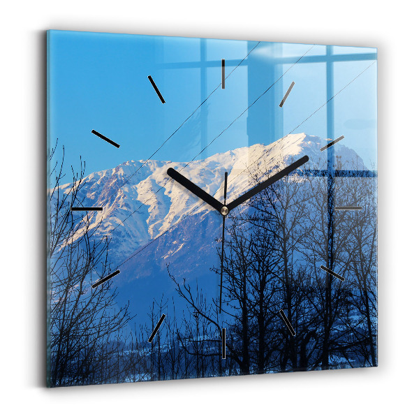 Square wall clock Mountain view