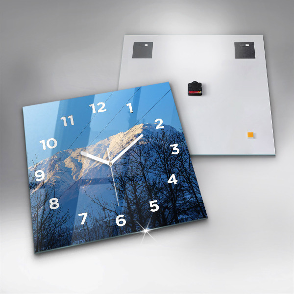 Square wall clock Mountain view
