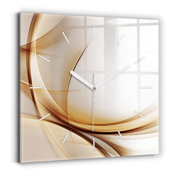 Square wall clock Golden abstraction