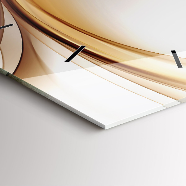Square wall clock Golden abstraction