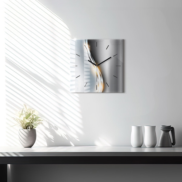 Square wall clock Metal abstraction