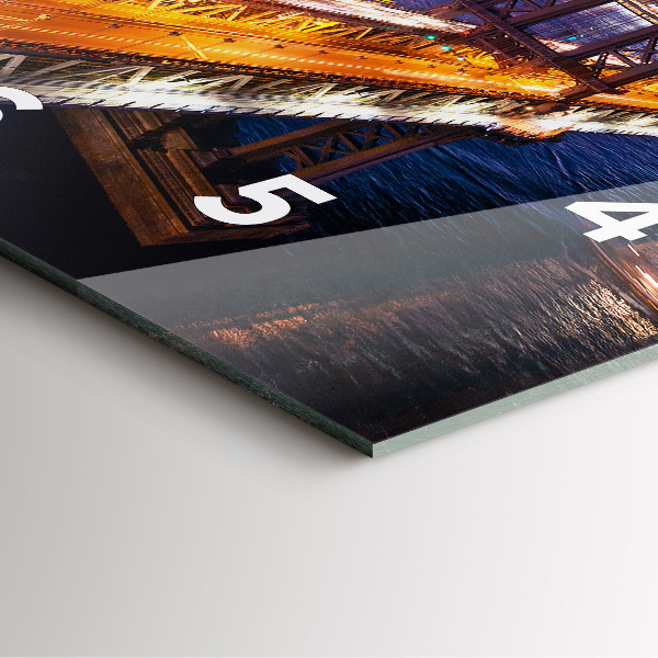 Square wall clock New York and the sunset