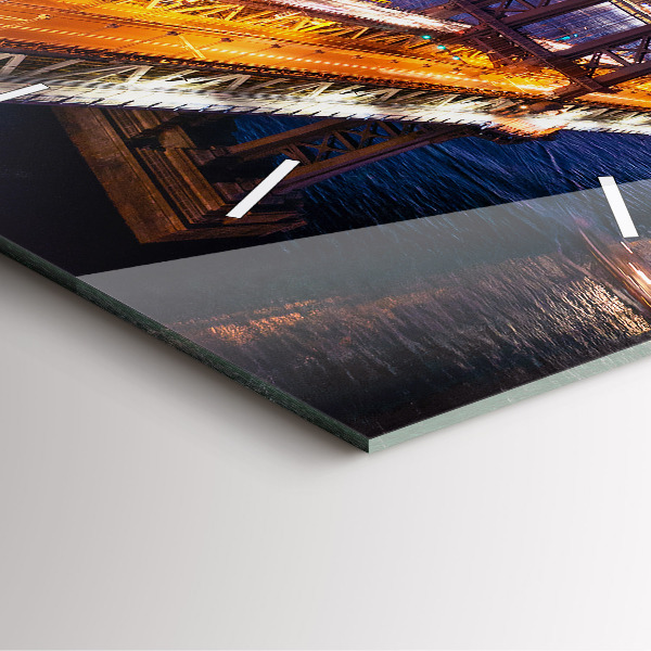 Square wall clock New York and the sunset