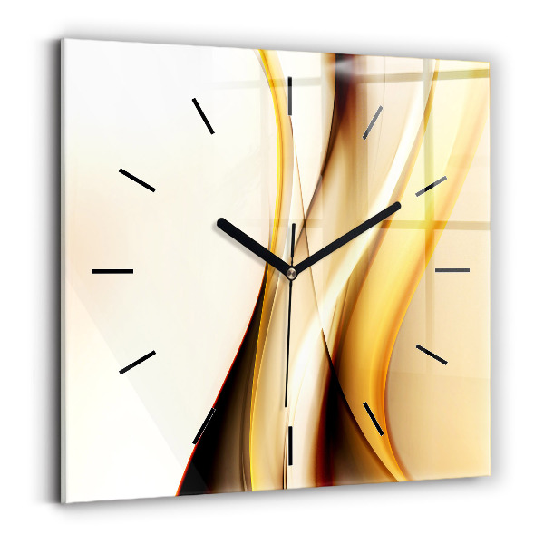 Square wall clock Abstract wave
