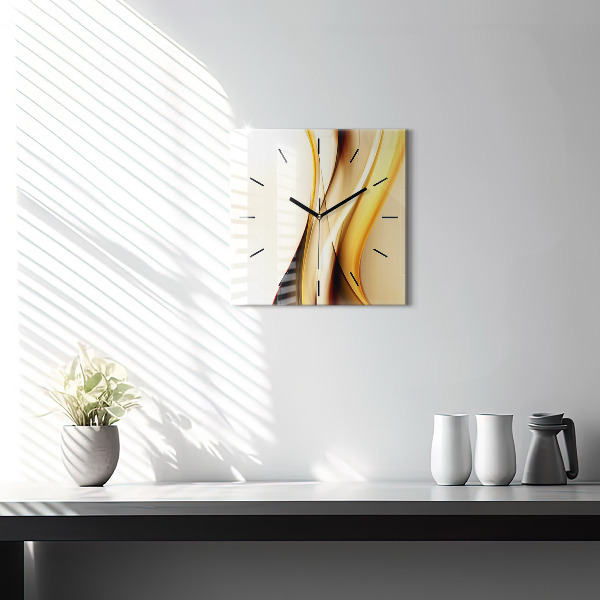 Square wall clock Abstract wave