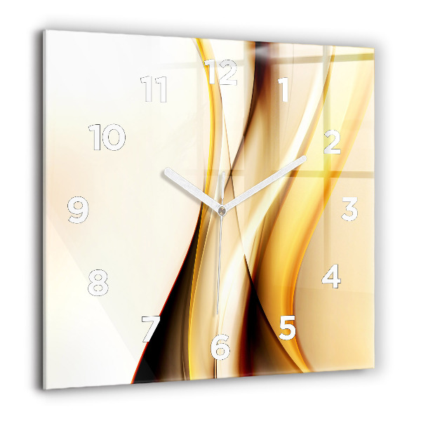 Square wall clock Abstract wave