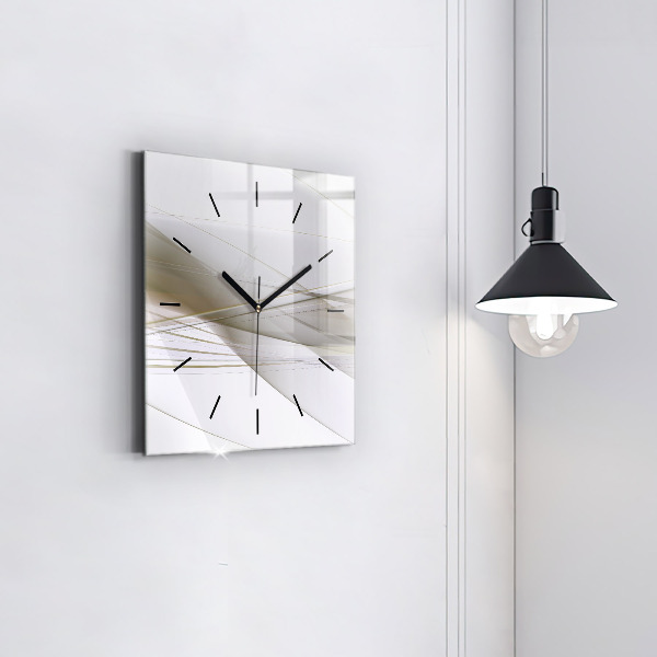 Square wall clock Bright abstraction