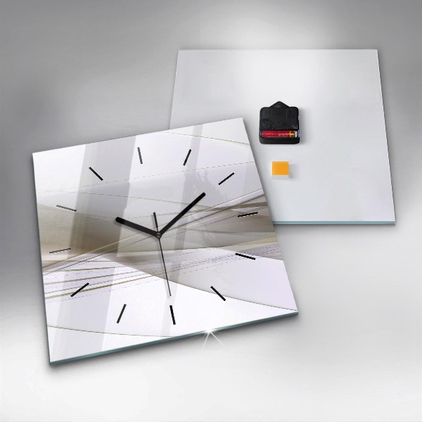 Square wall clock Bright abstraction