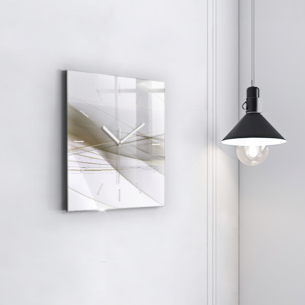 Square wall clock Bright abstraction