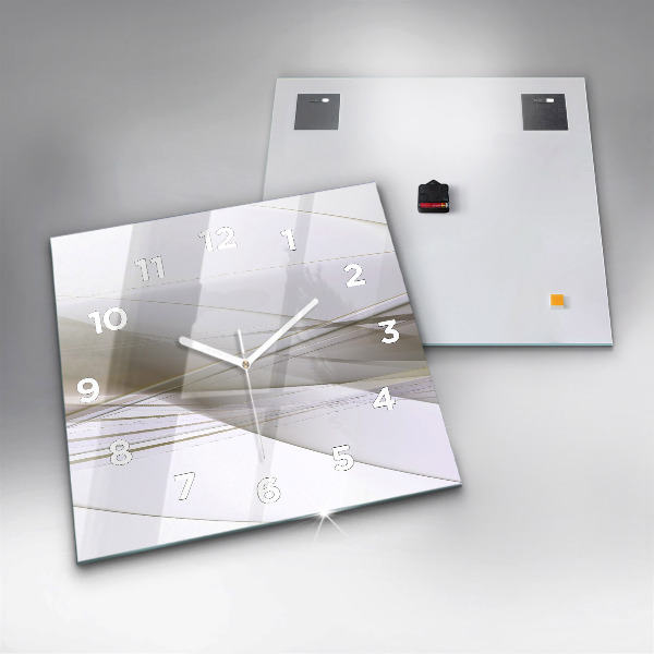 Square wall clock Bright abstraction