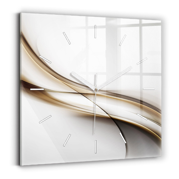 Square wall clock Abstract lines