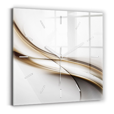 Square wall clock Abstract lines