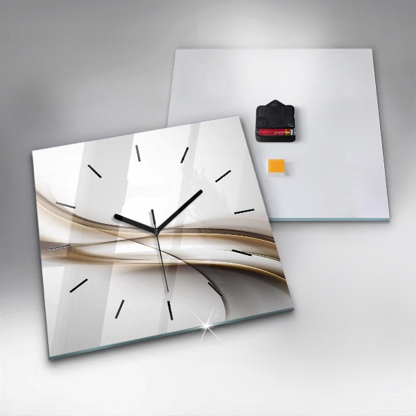 Square wall clock Abstract lines