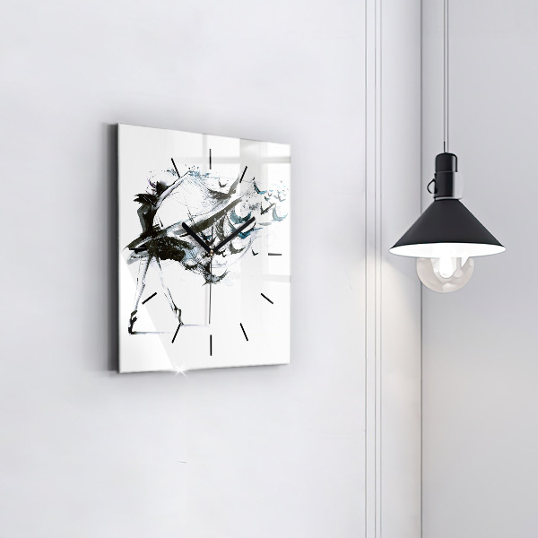 Square wall clock Woman dancing ballet