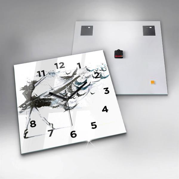 Square wall clock Woman dancing ballet