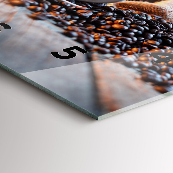 Square wall clock A cup of coffee
