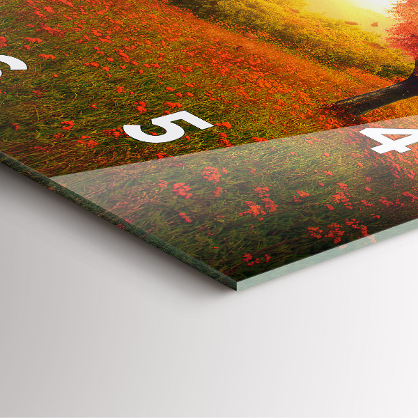 Square wall clock Love Heart Tree