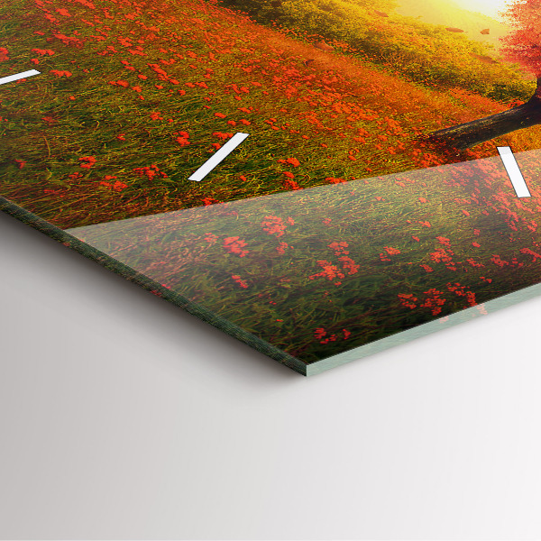 Square wall clock Love Heart Tree