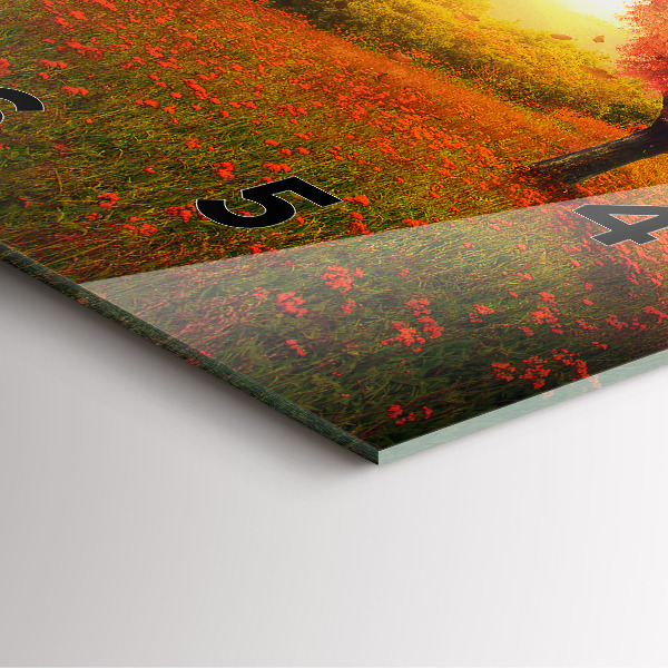 Square wall clock Love Heart Tree