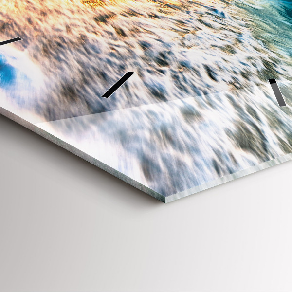 Square wall clock Beach, sea and sand