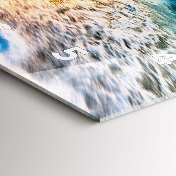 Square wall clock Beach, sea and sand