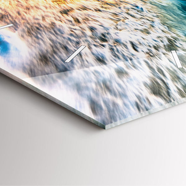 Square wall clock Beach, sea and sand