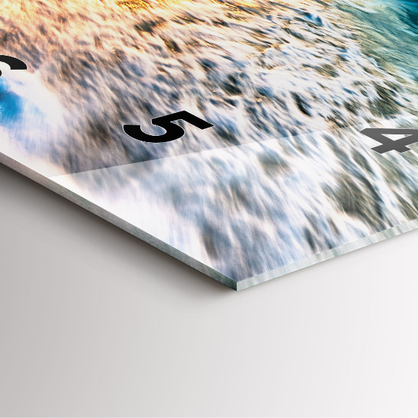 Square wall clock Beach, sea and sand