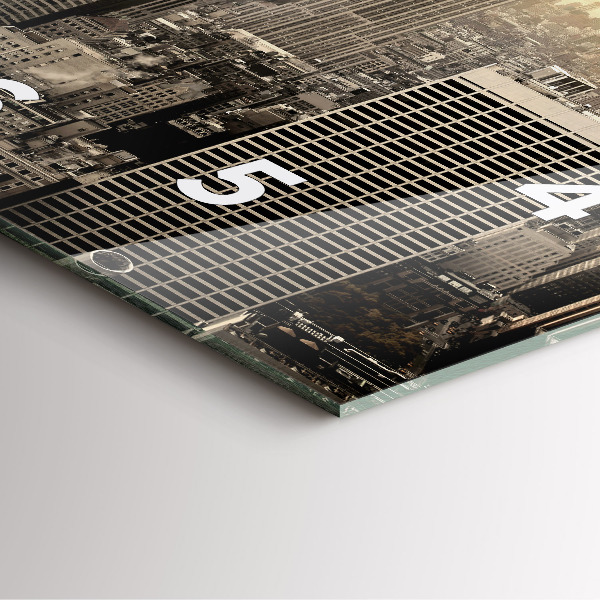 Square wall clock New York Towers