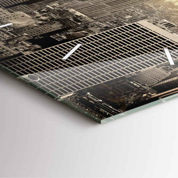 Square wall clock New York Towers