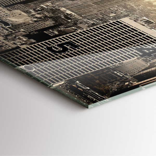 Square wall clock New York Towers