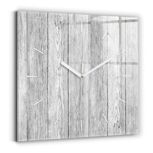 Square wall clock Wooden panels