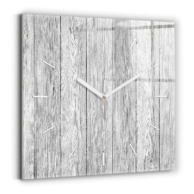 Square wall clock Wooden panels