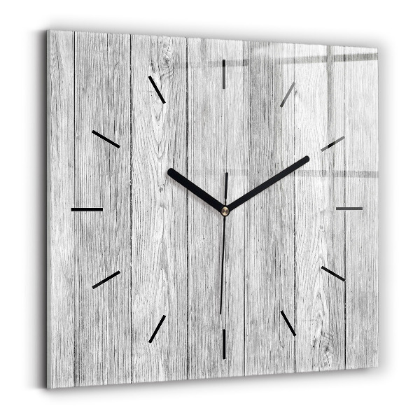 Square wall clock Wooden panels