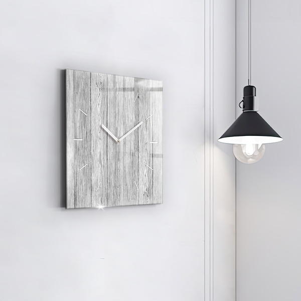 Square wall clock Wooden panels