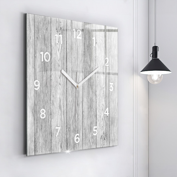 Square wall clock Wooden panels